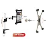 Support pour IPAD ou Tablette en Alluminium + Bras Flexible