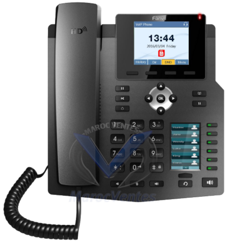 Telephone IP de Bureau Entreprise Ecran LCD avec une Clé Intelligente DSS X4SG