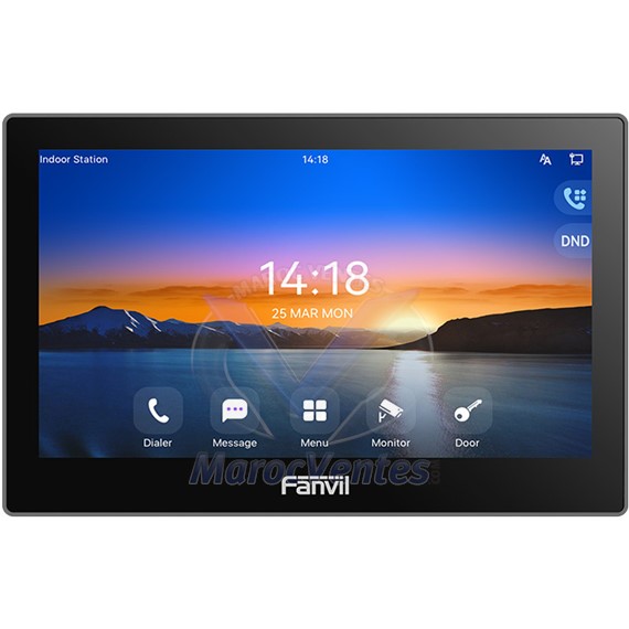 Station Intérieure SIP Ecran Tactile de 7 Pouces Wi-Fi 2.4G/5G  6 Lignes SIP I504W