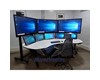 Tables avec Postes de Travail Multi-Ecrans Réglables en Hauteur pour SOC DESK-SOC