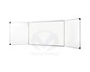 TABLEAU MAGNÉTIQUE BLANC 1.00M X 4.00M AVEC VOLETS LATÉRAUX RABATTABLES 1.00M X 4.00M