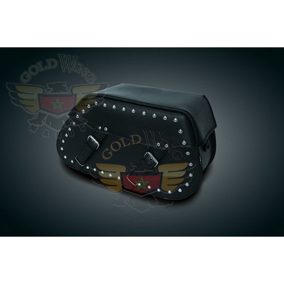 HARDMOUNT SADDLEBAGS WITH STUDS FOR USE W/QCK DETACHABLE BRACKETS
