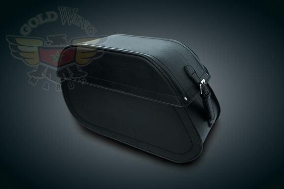 HARDMOUNT SADDLEBAGS WITH FRONT TO BACK OPENING LID & NO STUDS FOR USE W/QCK DETACHABLE BRACKETS