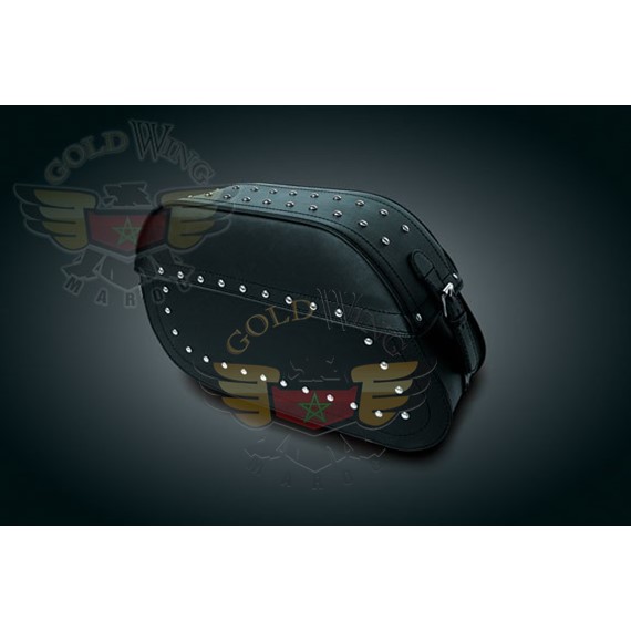 HARDMOUNT SADDLEBAGS WITH FRONT TO BACK OPENING LID & STUDS FOR USE W/QCK DETACHABLE BRACKETS