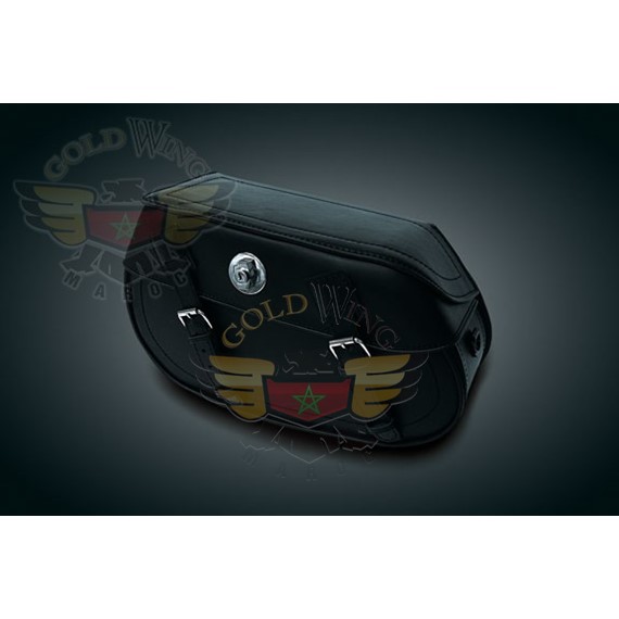 HARDMOUNT SADDLEBAGS W/LOCKING LIDS & NO STUDS FOR USE W/QCK DETACHABLE BRACKETS