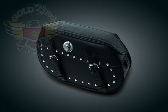 HARDMOUNT SADDLEBAGS W/LOCKING LIDS & STUDS FOR USE W/QCK DETACHABLE BRACKETS