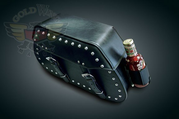 LEATHER CUP HOLDER FOR SADDLEBAGS OR BELT