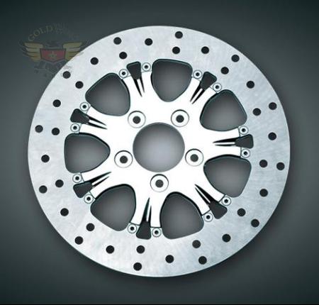 HEATHEN CHROME REAR ROTOR, '08-'09 FLH MODELS