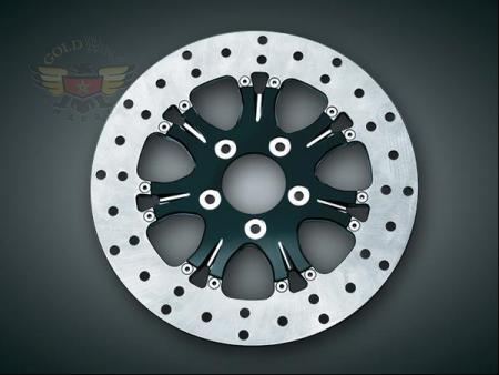 HEATHEN PLAT. CONTRAST REAR ROTOR, '08-'09 FLH MODELS