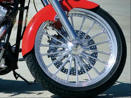 DOMINO CHROME WHEEL KIT, '09 & UP FLH MODELS