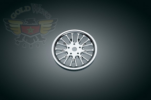 DOMINO CHROME REAR BELT SPROCKET, '00-'03 FLH MODELS