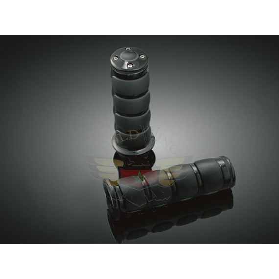 BLACK ISO-GRIPS FOR METRIC CRUISERS-BLACK ISO-GRIPS FOR METRIC CRUISERS