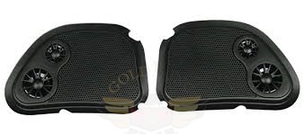 REPL ROADGLIDE SPKR GRILL SET W/CHROME T/M HRRG-GTMC
